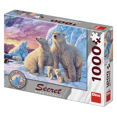 Puzzle 1000 dílků Lední medvědi secret collection