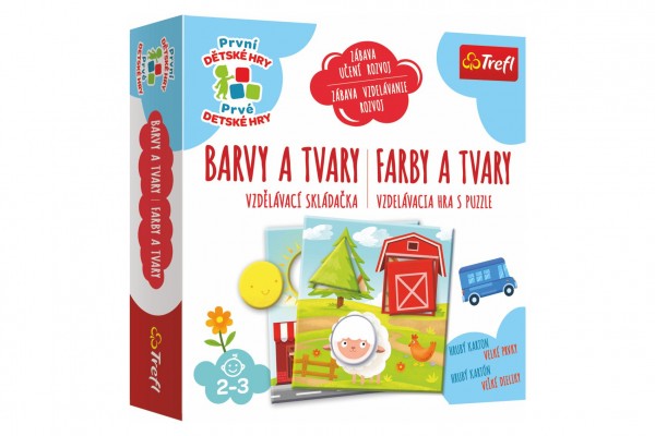 Trefl Barvy a tvary vzdělávací společenská hra pro nejmenší
