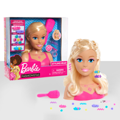 Barbie česací hlava - blonďatá