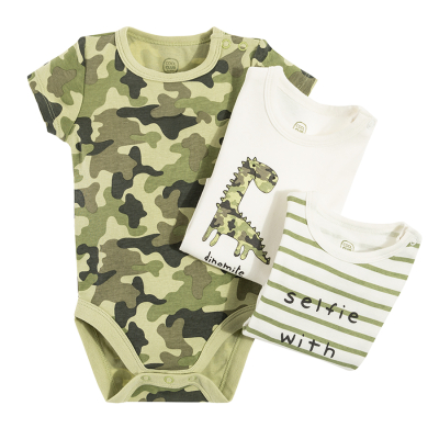 COOL CLUB Kojenecké chlapecké body s krátkým rukávem 3 ks velikost: 62