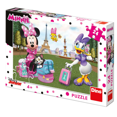 Puzzle 24 dílků Minnie v Paříži