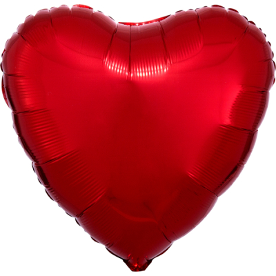 Balónek nafouknutý standart srdce červené