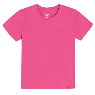 Basic tričko s krátkým rukávem- fuchsiové - 92 FUCHSIA