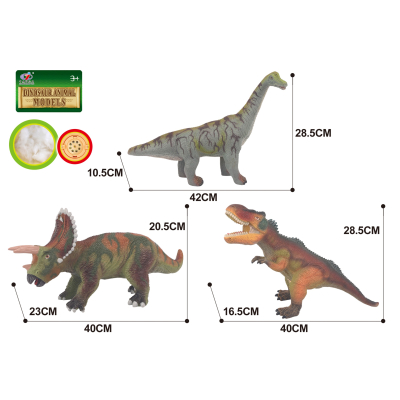 Dinosaurus měkký 3 druhy 42 cm