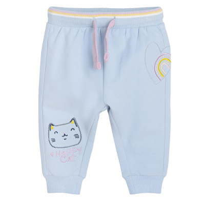 Dívčí sportovní kalhoty- světle modré - 62 LIGHT BLUE