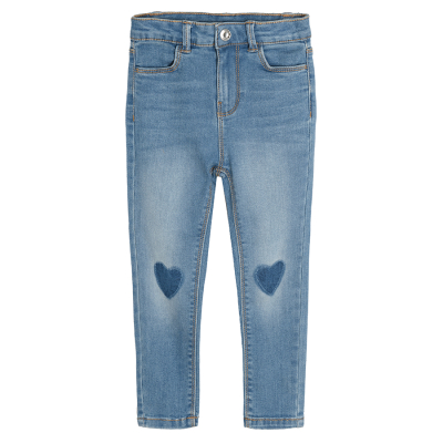Džíny s aplikací na kolenou- denim - 92 DENIM