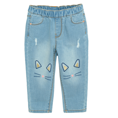 Džíny s aplikací na kolenou- denim - 92 DENIM