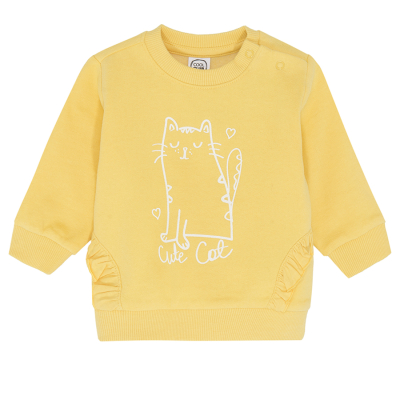 Mikina s kočičkou- žlutá - 62 YELLOW