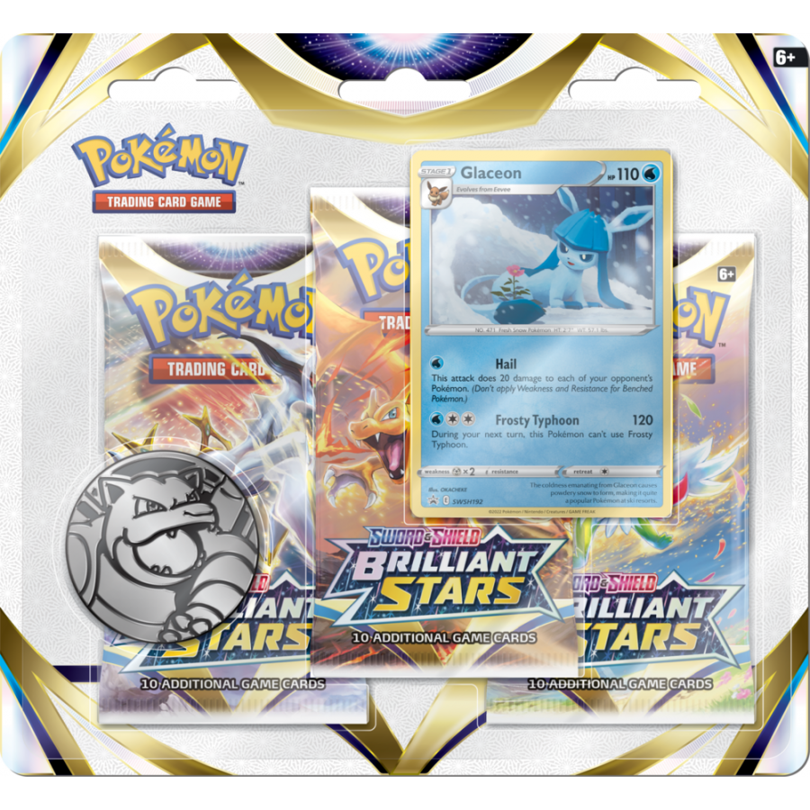 Nintendo Pokémon - Sword & Shield 9 Brilliant Stars 3-pack Blister Glaceon