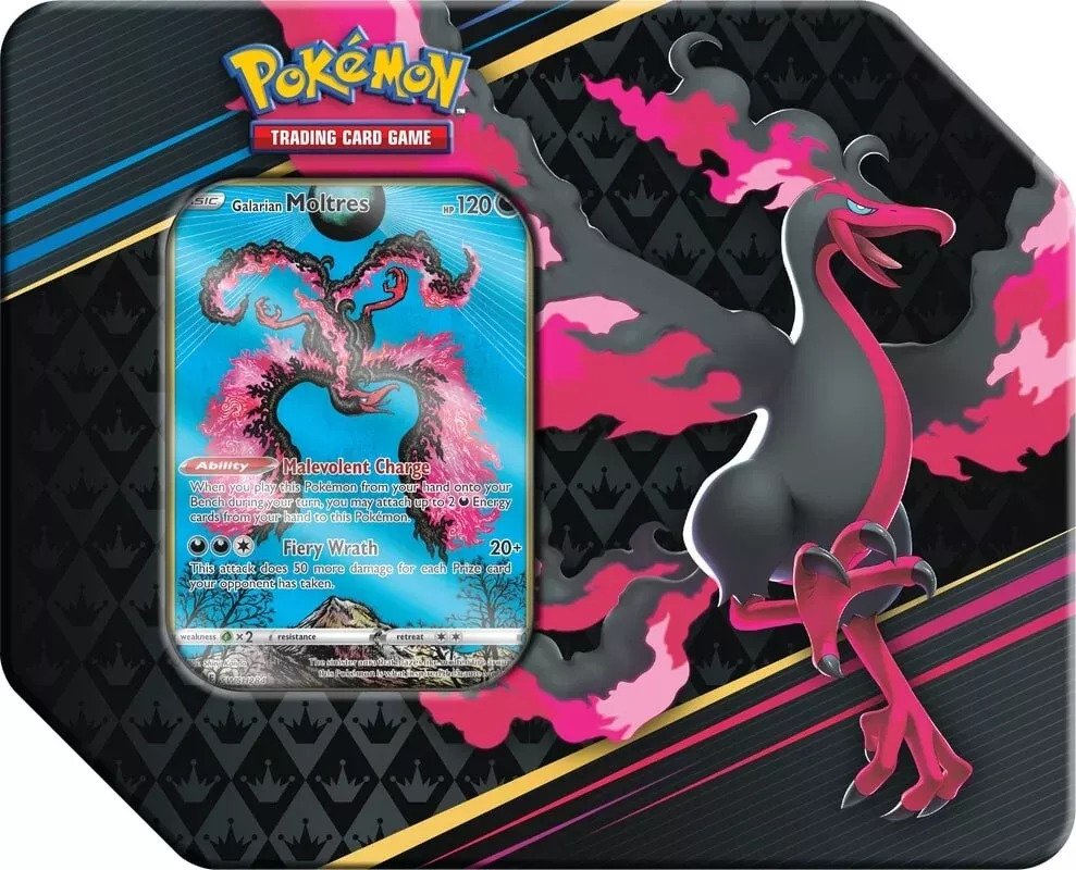 Nintendo Pokémon TCG: Crown Zenith Premium Art Tin Varianta: Moltres