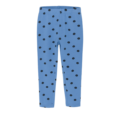 Puntíkované legíny- modré - 116 BLUE