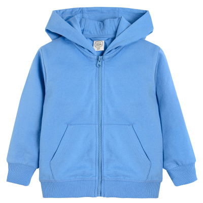 Rozepínací mikina s kapucí- modrá - 92 BLUE