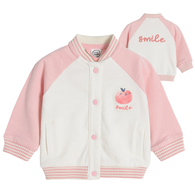 Stylová rozepínací mikina- bílá