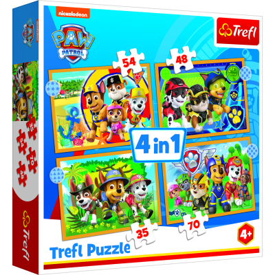 Trefl - Puzzle 4v1 Tlapková patrola