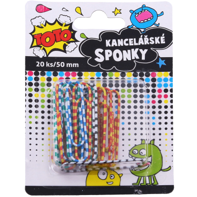Wiky - TOTO Sponka kancelářská pruhovaná 20 ks