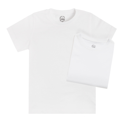 Basic tričko s krátkým rukávem 2 ks- bílé - 134 MIX