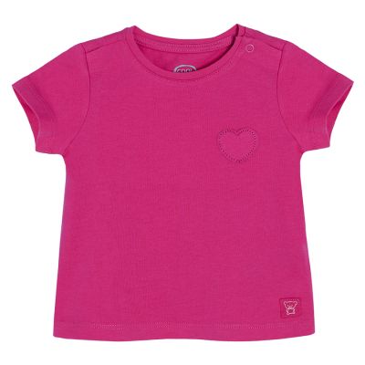 Basic tričko s krátkým rukávem- fuchsiové - 68 FUCHSIA