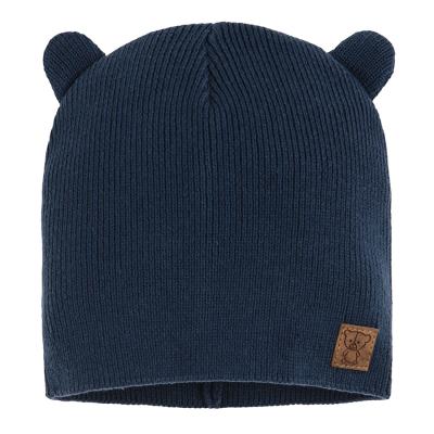 Čepice s oušky- námořnicky modrá - 40_42 NAVY BLUE