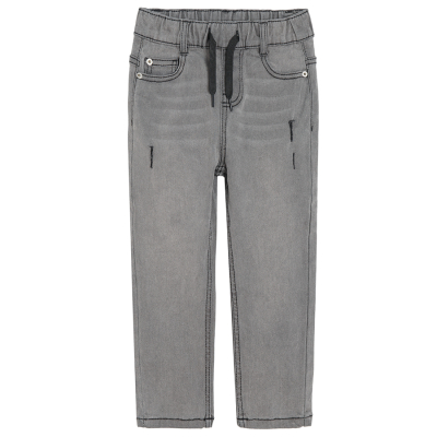 Džíny s trháním regular fit- šedé - 92 GREY