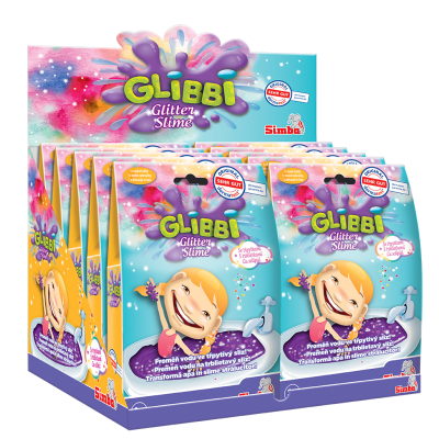 Prášek Glibbi Glitter Slime sliz fialový třpytivý