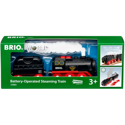 BRIO Parní lokomotiva s vodní nádrží na baterie