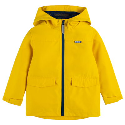 Chlapecká bunda s kapucí- žlutá - 92 ORANGE
