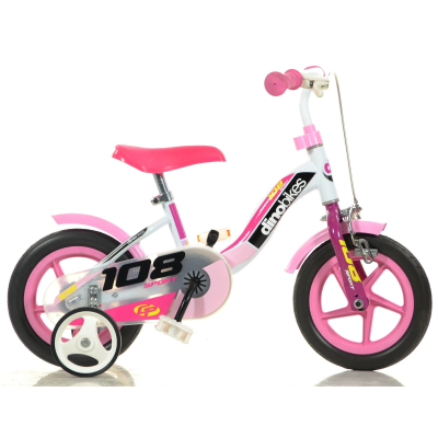 DINO Bikes - Dětské kolo 10" 108LG - růžové 2017