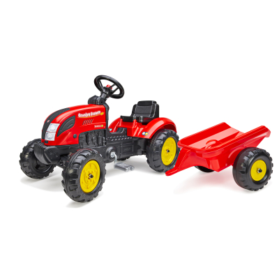 FALK Šlapací traktor 2058L Country Farmer s vlečkou-červený