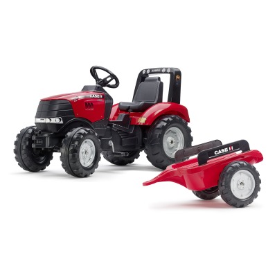 FALK Šlapací traktor 996AB Case IH Puma 240CVX s vlečkou-červený