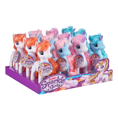 Jednorožec Sparkle Girlz střední - bílý s růžovou hřívou