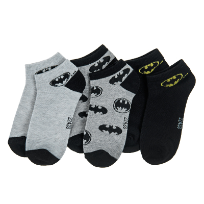 Kotníkové ponožky Batman 3 ks- šedé - 31_33 MIX
