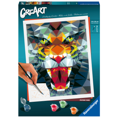 Malování podle čísel CreArt Polygonový tygr