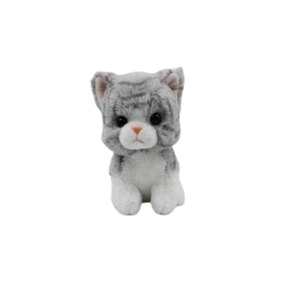 Mazlíci plyšové zvířátko Šedá kočička 17 cm