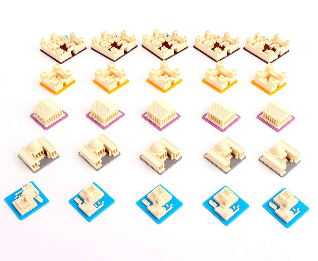 Myší Doupě Cyclades - 3D Budovy Velikost: Malá Žetony