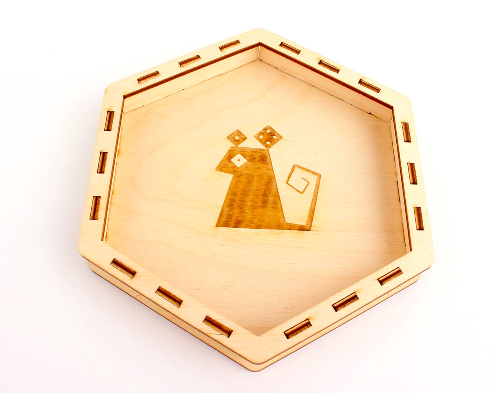 Myší Doupě Dice Tray - Dřevěný Motiv: Myší doupě
