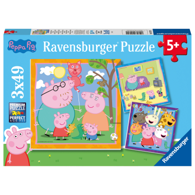 Puzzle Prasátko Peppa 3x49 dílků