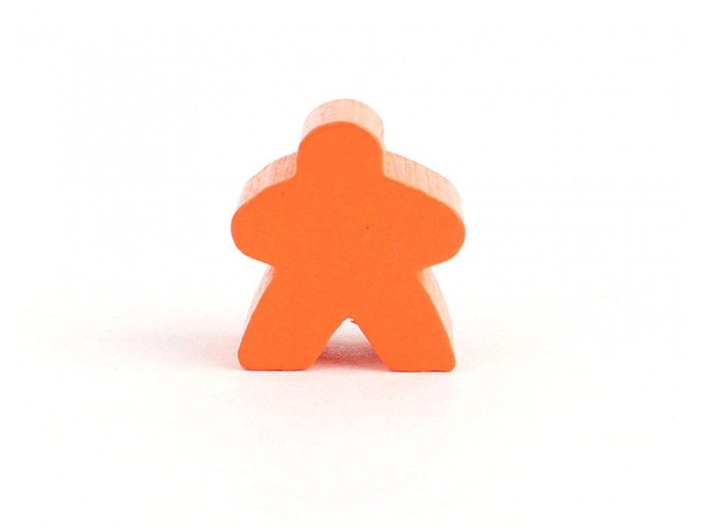 TLAMA games Dřevěné figurky klasický meeple 16 mm (20 ks) Barva: Oranžová