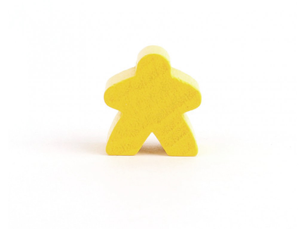 TLAMA games Dřevěné figurky klasický meeple 16 mm (20 ks) Barva: Žlutá