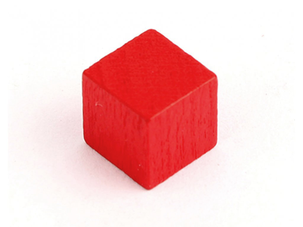 TLAMA games Dřevěné kostičky 10 mm - žetony (20 ks) Barva: Červená