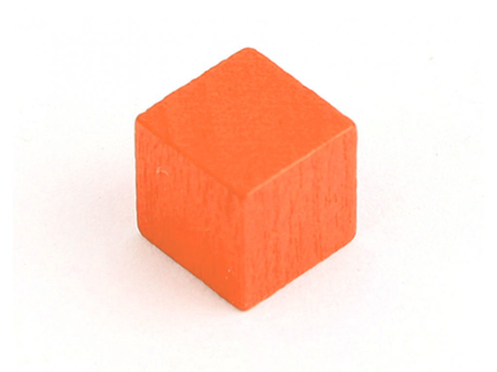 TLAMA games Dřevěné kostičky 10 mm - žetony (20 ks) Barva: Oranžová