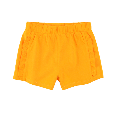 Bavlněné šortky s volánky- oranžové - 92 ORANGE