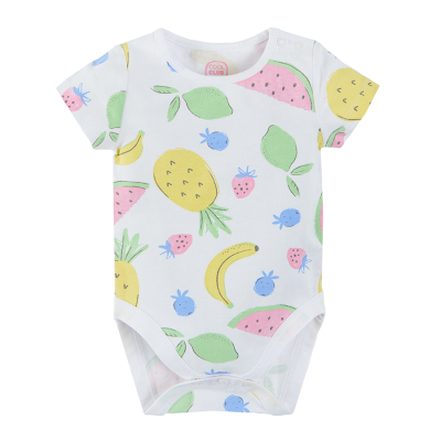 Body s krátkým rukávem a potiskem- bílé - 62 WHITE