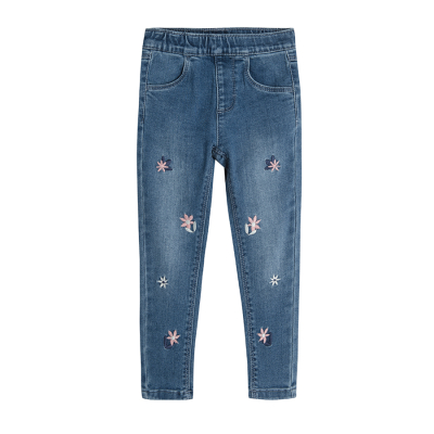 Džíny s výšivkou- modré - 92 DENIM
