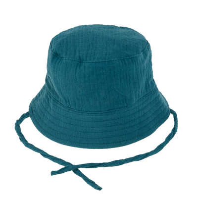 Kloubouk s vázáním- modrý - 42 TURQUOISE