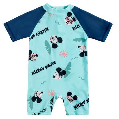 Koupací overal Mickey Mouse UV 50- tyrkysový - 68 TURQUOISE