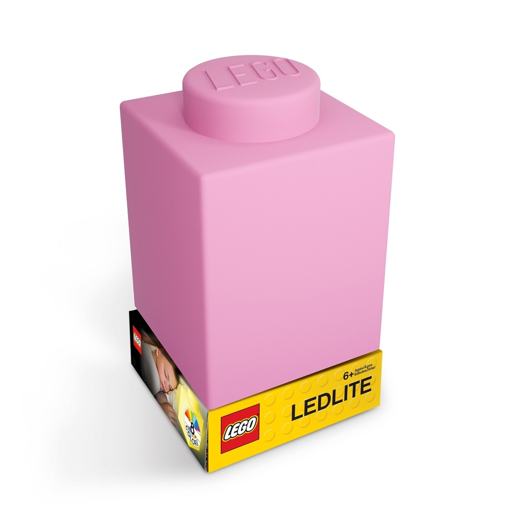 LEGO LED Lite LEGO Classic Silikonová kostka noční světlo Barva: Růžová