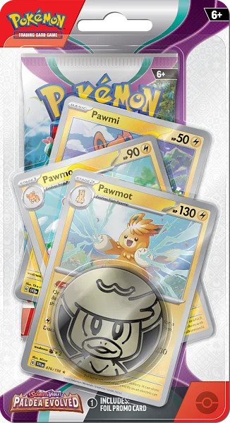 Nintendo Pokémon TCG: SV02 Paldea Evolved - Premium Checklane Blister Varianta: Pawmot