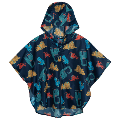 Pláštěnka s dinosaury- tmavě modrá - 92 NAVY BLUE