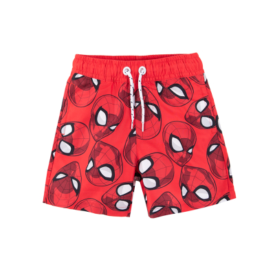 Plavecké šortky s potiskem Spiderman- červené - 98 RED