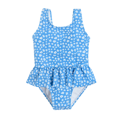 Plavky s volánem UV 50- modré - 68 BLUE